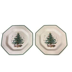 Christmastime by Nikko Dinner Plates Set Of 2 Japan
